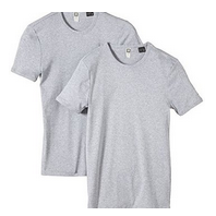 G-Star男士圆领短袖T恤 2件装 浅灰色 $27.39 