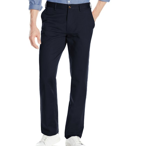 Haggar Men's Authentic Chino Straight Fit Flat Front Twill Pant $19.99