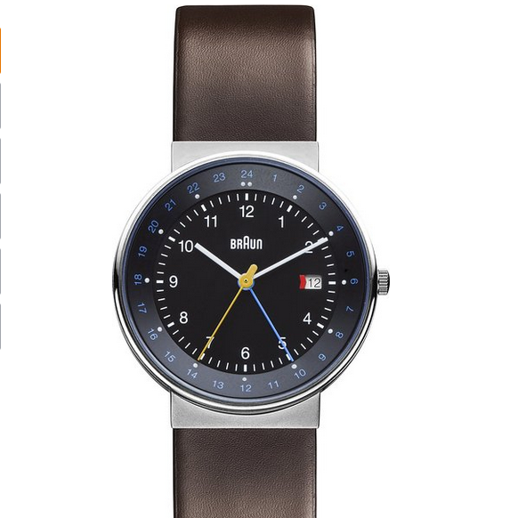 Braun Men's BN0142BKBRG GMT World Timer Analog Display Swiss Quartz Brown Watch $144.20