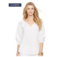 RALPH LAUREN SPLIT-NECK 女式衬衣 仅售$59.99
