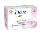 Dove多芬粉色美容香皂(4塊）點擊coupon后僅售$3.37 免郵費