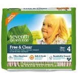 Seventh Generation Free and Clear, Unbleached Baby Diapers, Size 4, 135 Count $34.97 FREE Shipping
