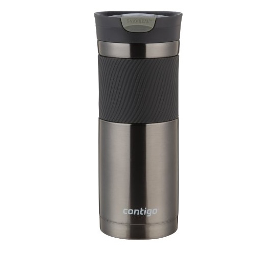 Contigo SnapSeal Vacuum-Insulated Stainless Steel Travel Mug, 20-Ounce, Gunmetal, only $9.94