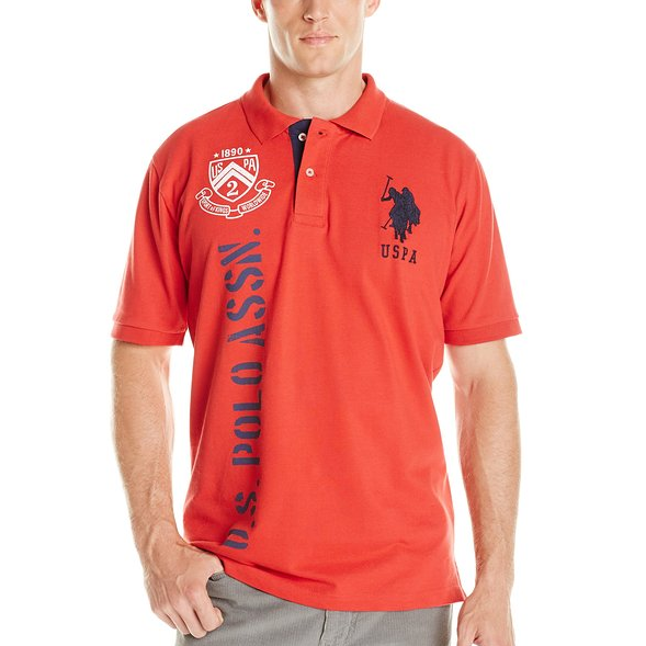 U.S. Polo Assn. Men's Solid Short Sleeve Pique with Print Graphics $15