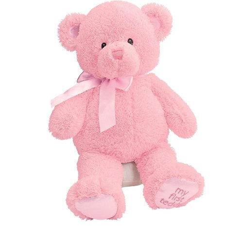 Gund My First Teddy Bear 我的第一个泰迪熊毛绒玩具，15吋，现仅售$11.99。不同颜色可选！