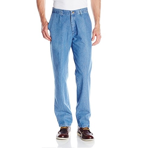 Lee Men's Stain Resist Relaxed Fit Flat Front Denim Pant, only $21.90
