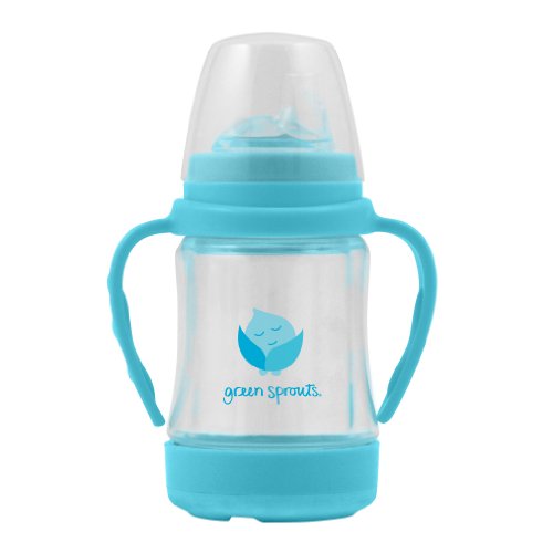 green sprouts I Play, Baby Glass Sip N Straw Cup Aqua, only $6.34