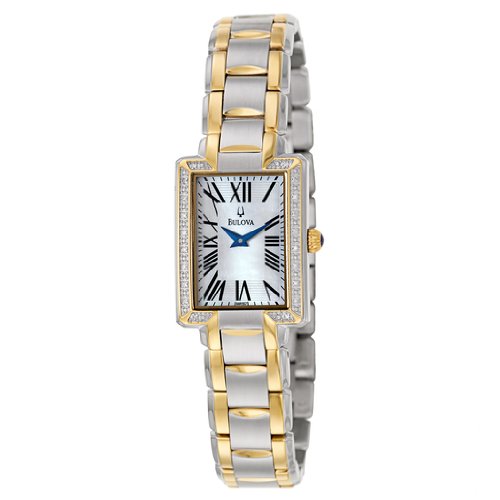 與閃購同價！Bulova寶路華 98R157 女士 珍珠母貝錶盤雙色 石英手錶，原價$499.00，現僅售$92.00，免運費