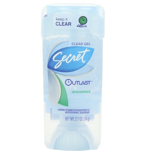 Secret Outlast Unscented Women's Clear Gel Antiperspirant & Deodorant 2.7 Oz， only$3.77, free shipping after using SS