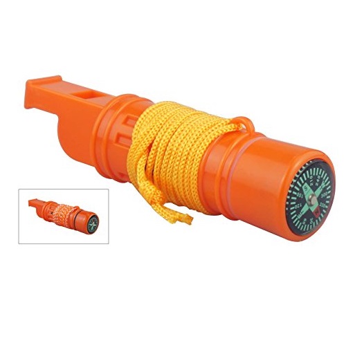 SE CCH5-1 5-IN-1 Survival Whistle in Orange, only $2.19