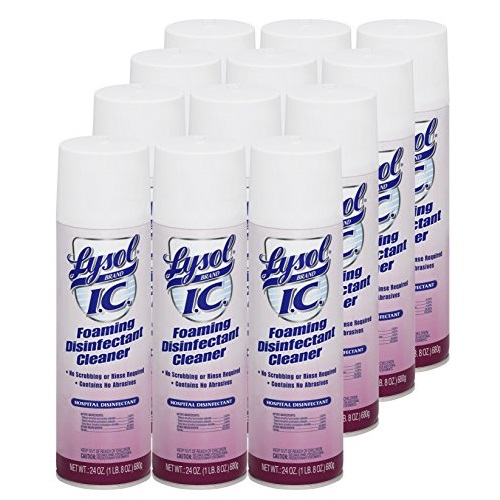 史低价！Lysol  专业消毒清洁 泡沫喷剂，12oz/罐，共24罐，现点击coupon后仅售$32.79，免运费