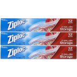 Ziploc Storage Bags 2 Gallon, 12 Count (Pack Of 3)，$10.47  after clicking coupon & FREE Shipping
