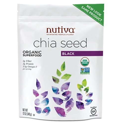 Nutiva Organic Black Chia Seeds, 12-oz. Bag, only $6.12