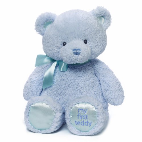 Baby GUND My First Teddy Bear Stuffed Animal Plush, Blue, 15