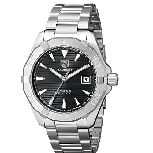 TAG HEUER Aquaracer Automatic Black Dial Steel Men's Watch Item No. WAY2110.BA0910, only $1,299.00, free shipping after using coupon code 