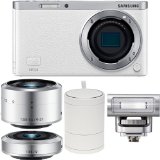 Samsung NX Mini EV-NXF1ZZB4HUS Wireless Smart 20.5MP Compact System Camera with 2.96-Inch LCD (White)，$399.95 & FREE Shipping