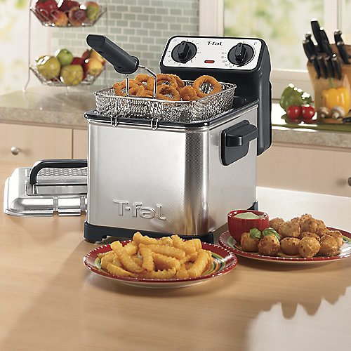 T-fal FR4049 Family Pro 2.6-Pound 3-Liter Deep Fryer with Stainless Steel Waffle, Silver, only $41.88, free shipping
