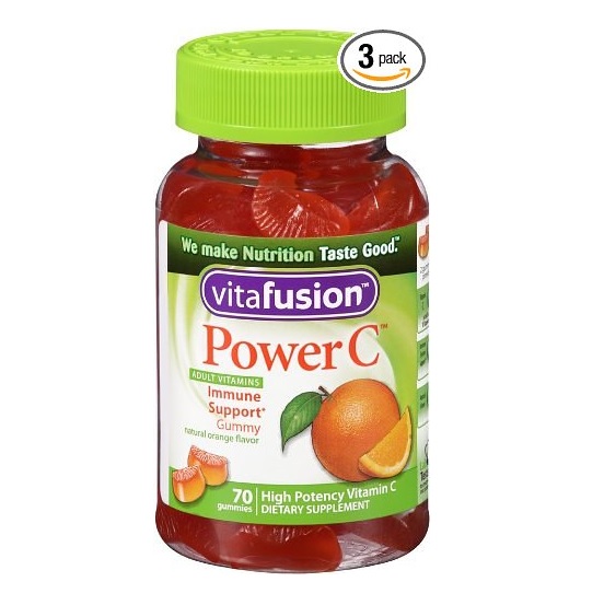 史低价！Vitafusion Power C 维生素C软糖，70粒/瓶，共3瓶，原价$14.97，现点击coupon后仅售$8.36，免运费
