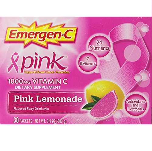Emergen-C (30 Count, Pink Lemonade Flavor, 1 Month Supply) Dietary Supplement Fizzy Drink Mix with 1000mg Vitamin C, 0.33 Ounce Packets, Caffeine Free only $4.99