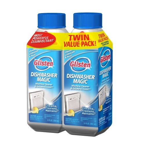 Glisten DM06T Dishwasher Magic Cleaner 2 Pack-Two 12 Ounce Bottles-EPA Registered Cleanser Eliminates 99.9% of E-coli and Salmonella, only $5.97 