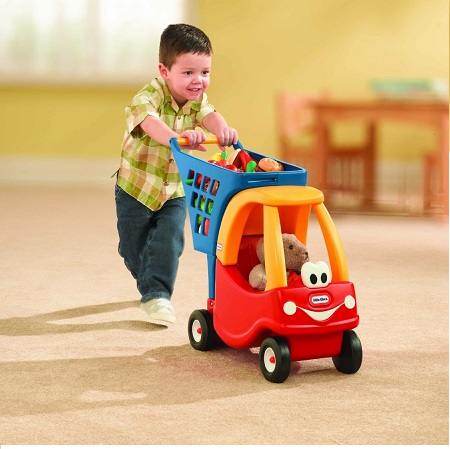 史低價！Little Tikes兒童購物車玩具，紅黃色，原價$40.99，現僅售$22.39