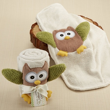 Baby Aspen, My Little Night Owl Plush Velour Baby Blanket, Beige, One Size, only $13.28 after clipping coupon 