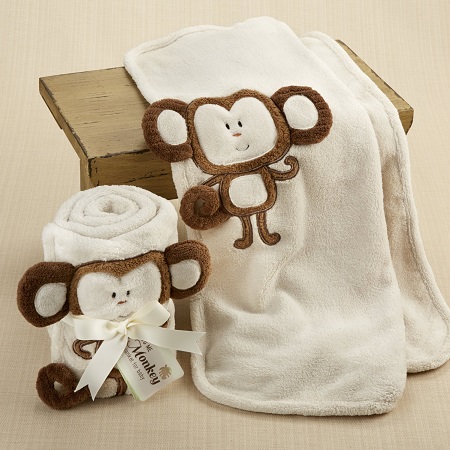 Baby Aspen, Hug Me Monkey Plush Velour Baby Blanket, Beige, One Size, only $12.00 after clipping coupon 