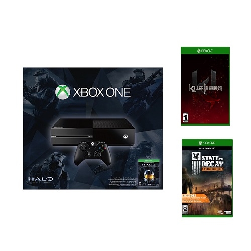 Xbox One 500 GB Bundle - Includes Halo: MasterChief Collection, State of Decay, Killer Instinct, and Halo Dogtags, only $379.99, free shipping