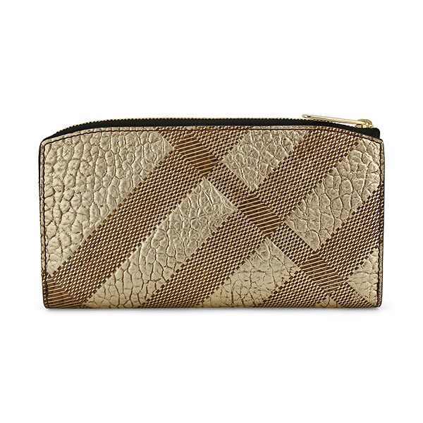 Burberry Alvingtone Check-Embossed Beige Leather Wallet 3958048, only $299.99 