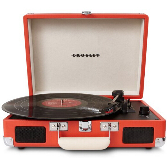 史低！来一场怀旧风~~Crosley CR8005A-OR Cruiser 便携式电唱机，原价$99.95，现仅$59.99 免运费！