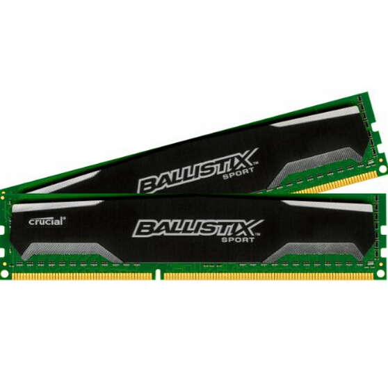 Crucial Ballistix Sport 8GB Kit (4GBx2) DDR3 1600 (PC3-12800) 240-Pin UDIMM Memory BLS2KIT4G3D1609DS1S00/BLS2CP4G3D1609DS1S00 $32.99 FREE Shipping on orders over $49