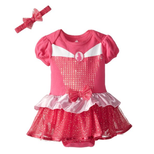 超萌~~Disney Baby 迪士尼公主连衣裙，带发带，原价$22.00，现仅$12.99！