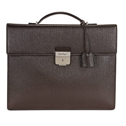 Ferragamo Revival Leather Briefcase - Chocolate, only $895.00 , free shipping
