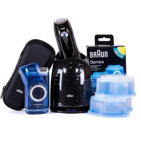 Braun Series 760 Clean & Renew Shaver System, PLUS BONUS - 1 Travel shaver, 2 Cleaning Cartridges. Limited Edition, only $120.00, free shipping