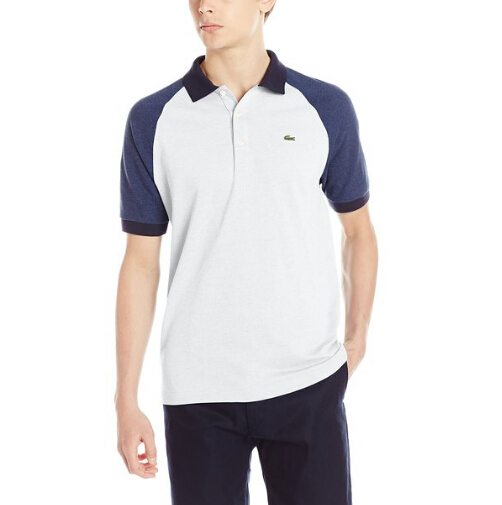 Lacoste Men's Short-Sleeve Color-Block Polo Shirt，$35.83 & FREE Shipping