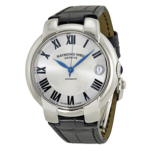Raymond Weil Jasmine Silver Dial Black Leather Ladies Watch 2935-STC-00659, only $599.00, free shipping