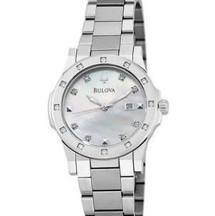 Bulova Women's 96R124 20 Diamond Mother of Pearl Dial Bracelet Watch $139.72 (72%off)