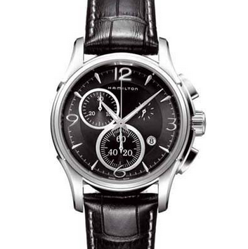 Hamilton Men's H32612735 Jazzmaster Black Chronograph Dial Watch$468.27