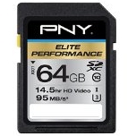 销量第一！PNY Elite Performance 64 GB SD存储卡$19.99