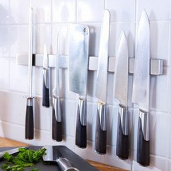 Ikea Stainless Steel Magnetic Knife Rack 602.386.45, 15.75 Inch, Silver $12.99 
