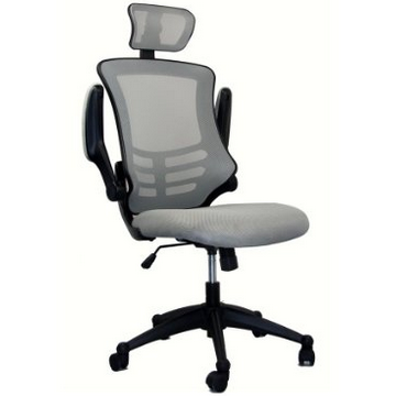Techni Mobili Executive High Back Chair with Headrest, Silver Gray  $85.15