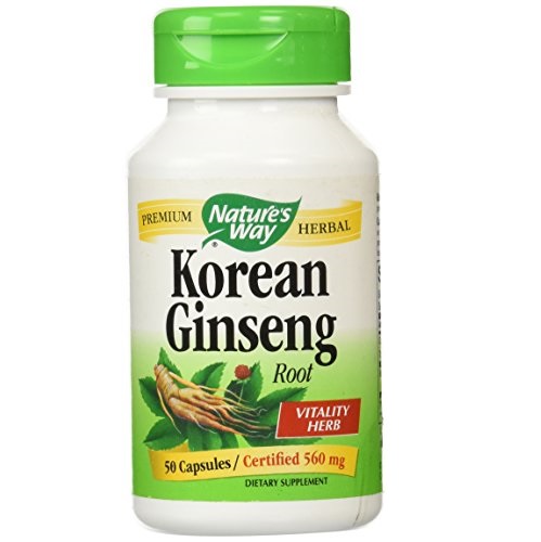 Nature's Way Korean Ginseng Root Capsules, 50 Count, only $6.56 
