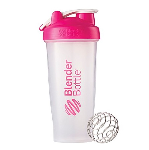 BlenderBottle Classic Loop Top Shaker Bottle, Clear Pink, 28 Ounce, only $3.37