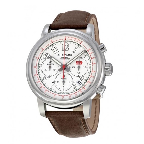 CHOPARD Mille Miglia Chronograph White Dial Brown Leather Men's Watch 168511-3036, only $3095.00, free shipping