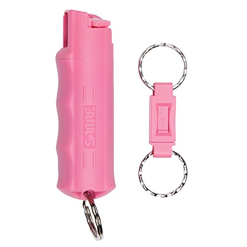 SABRE RED Pepper Spray - Police Strength - Compact, Pink Case with Quick Release Key Ring (Max Protection - 25 shots, up to 5X's more), only $6.74