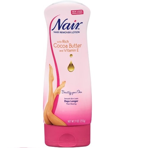 Nair Cocoa Butter Lotion 脱毛膏，9oz/瓶，共3瓶，原价$24.49，现点击coupon后仅售$13.08，免运费