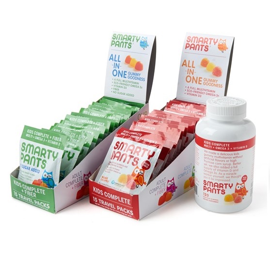 WOOT：SmartyPants 含Omega3+维生素D 儿童多种复合维生素软糖，120颗＋ 120颗随行装，原价$67.85，现仅售$29.99， $5运费
