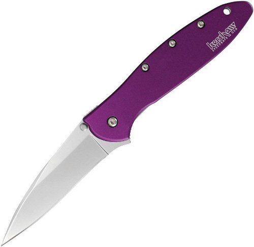 Kershaw 1660PUR Leek Folding Knife (Purple) with SpeedSafe, only $30.83 