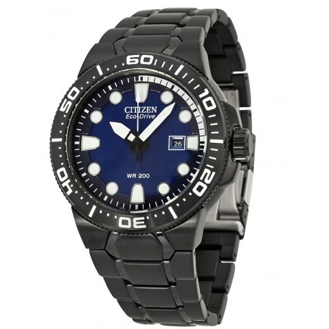 CITIZEN Eco Drive Blue Dial Black PVD Stainless Steel Men's Watch, only $149.99, free shipping after using coupon code 