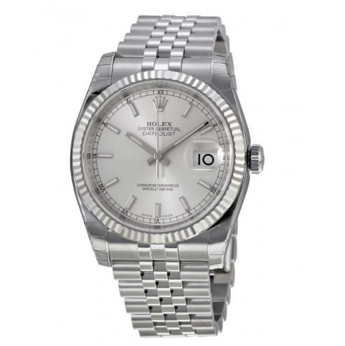 Jomashop：Rolex 勞力士 Datejust 日誌系列 116234SSJ 男士18K白金自動機械腕錶，原價$7,950.00，現僅售$6,395.00，免運費